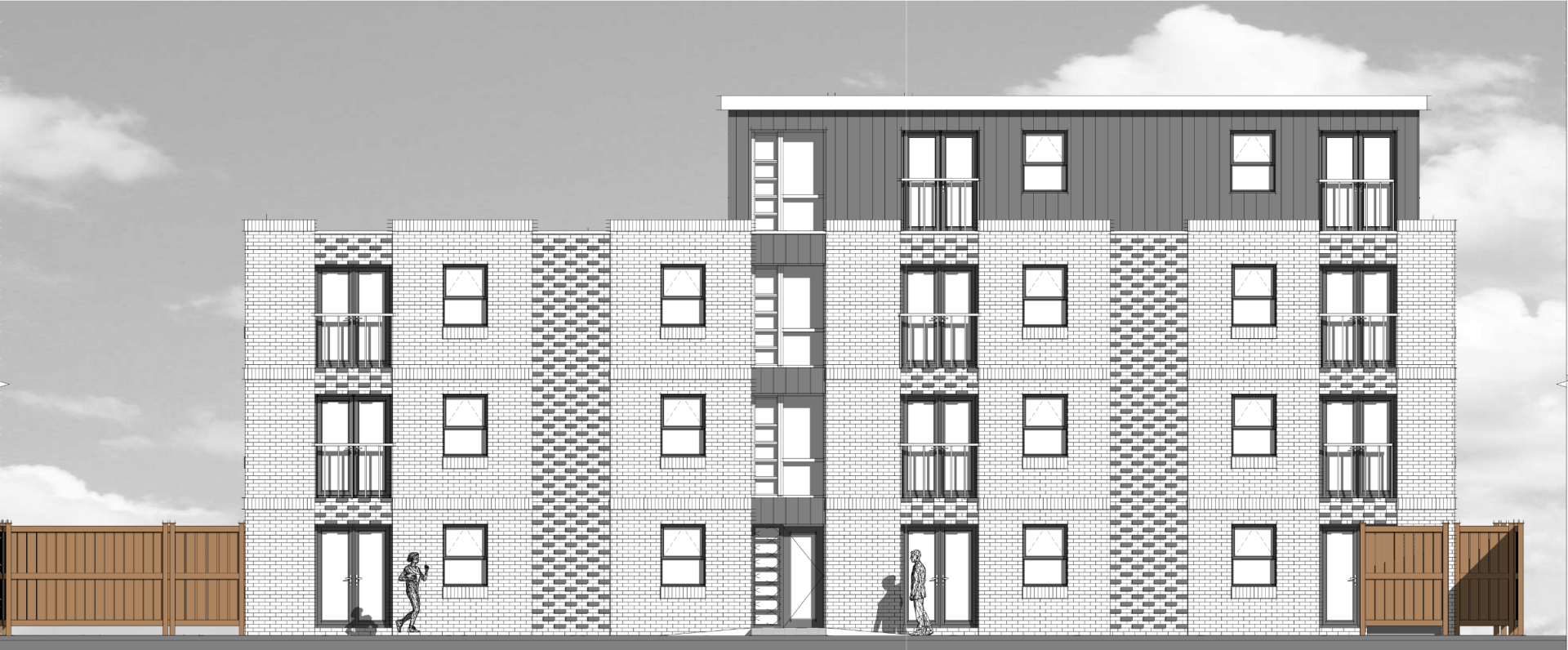 Front elevation render