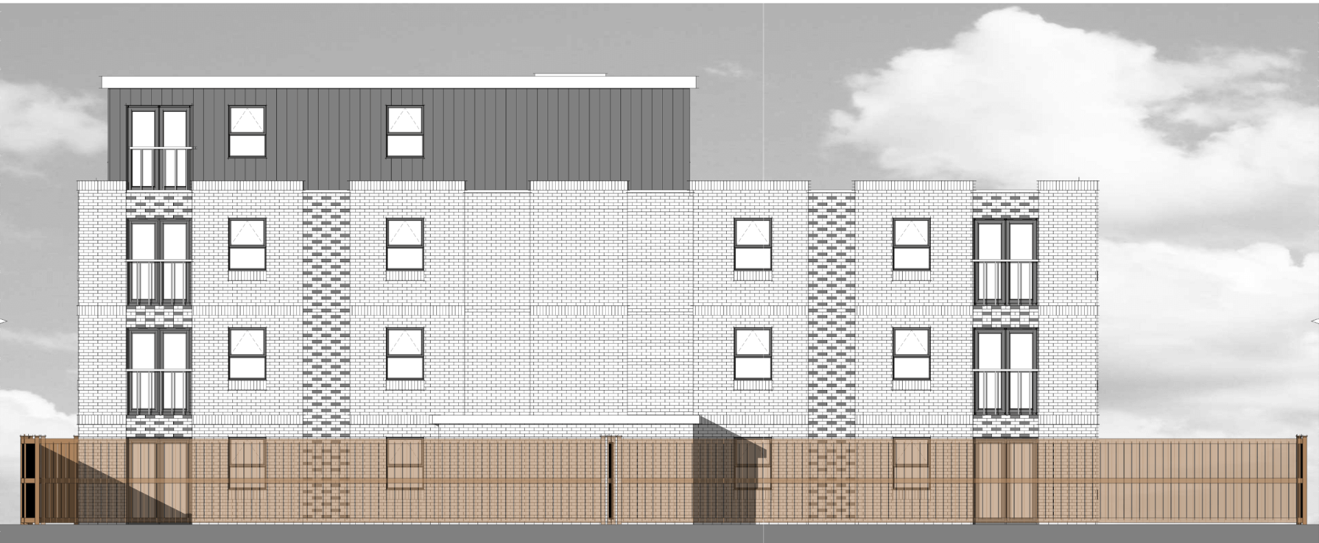 Rear elevation render