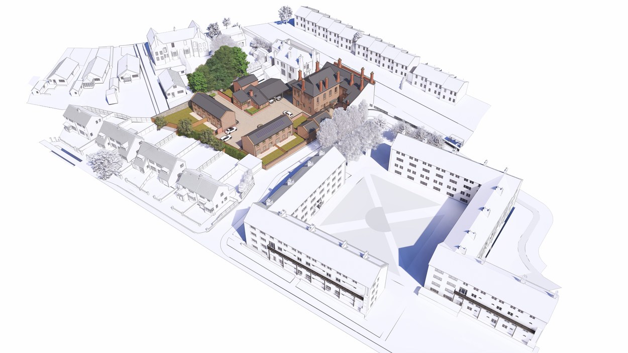 Prescot Police Station aerial CGI